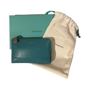 Tiffany & Co. classic blue leather wallet